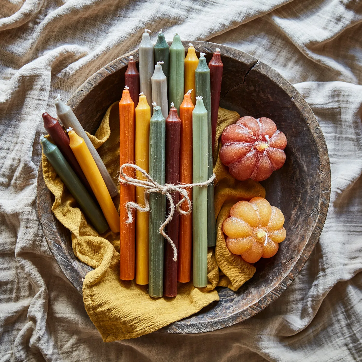 Short Classic Coloured Dinner Candles