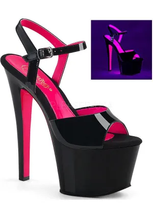 SKY-309TT [Patent Black/Hot Pink] | PLATFORM HEELS [PREORDER]