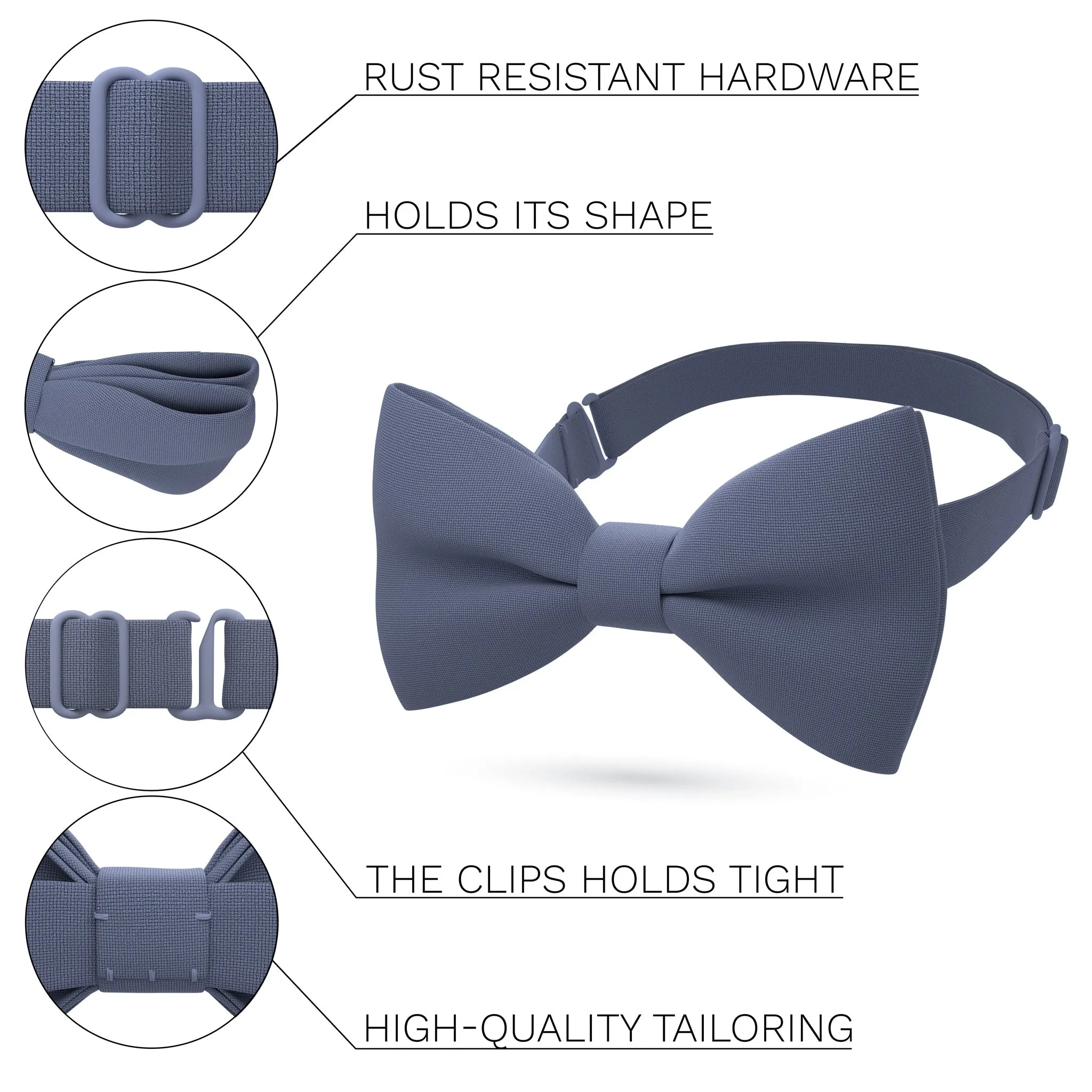 Slate Grey Bow Tie