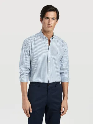 Timeless essential slim fit 100�I cotton striped oxford shirt