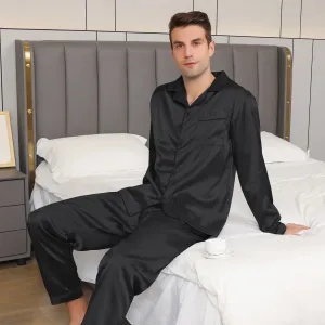 WIAOFELLAS -  Men's pajamas long sleeves summer ice beautiful home clothes men's spring and autumn casual thin cardigan can wear out two suits